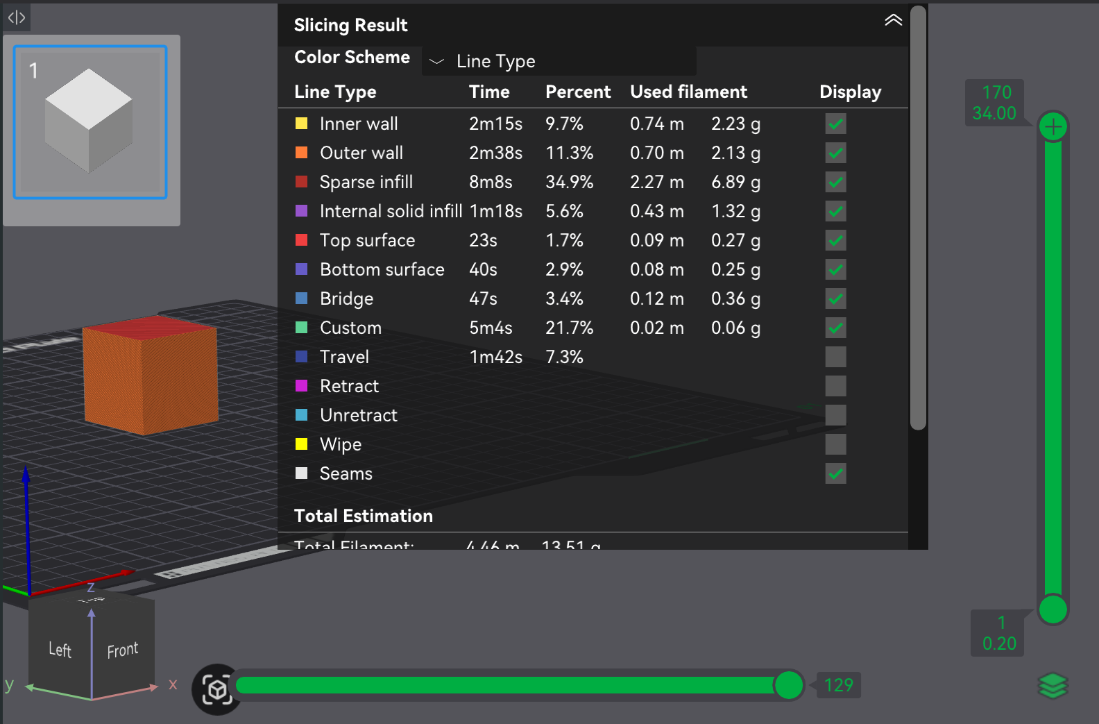 Bambu Studio Preview screen 3D viewport example